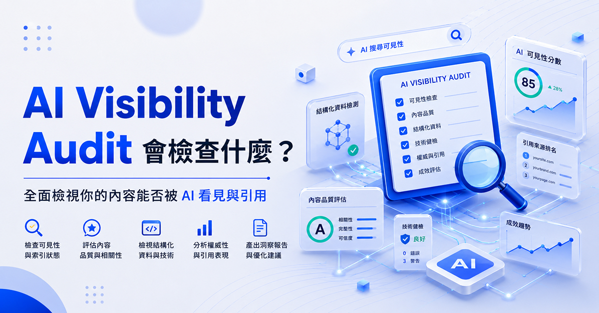 AI Visibility Audit 會檢查什麼？